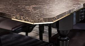 Set de masa si scaune Modalife Urla + 6 scaune Negru