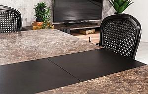 Set de masa si scaune Modalife Urla + 6 scaune Negru