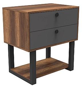 Noptiera Trendy MN03-BA Nuc (Maro)/Antracit (Gri)