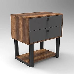 Noptiera Trendy MN03-BA Nuc (Maro)/Antracit (Gri)