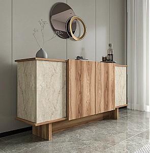 Masa consola Trendy Diana Travertin/Nuc (Maro)