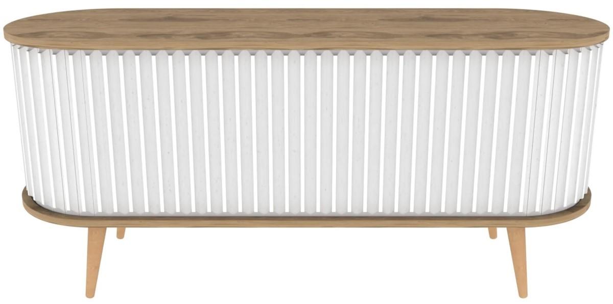 Tumba pentru televizor Trendy Stor Oud Stejar (Bej)/Alb