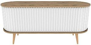 Tumba pentru televizor Trendy Stor Oud Stejar (Bej)/Alb