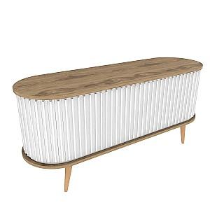 Tumba pentru televizor Trendy Stor Oud Stejar (Bej)/Alb