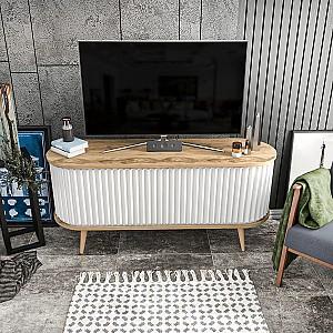 Tumba pentru televizor Trendy Stor Oud Stejar (Bej)/Alb