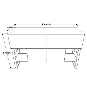 Masa consola Trendy ML25-A Pin Atlantic (Maro)