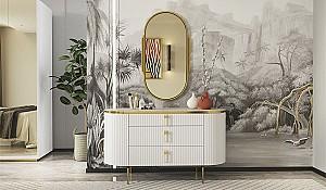 Masa de machiaj Modalife Lexus Alb/Auriu