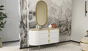 Masa de machiaj Modalife Lexus Alb/Auriu