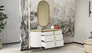 Masa de machiaj Modalife Lexus Alb/Auriu