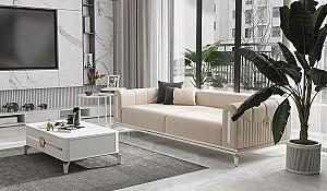 Canapea Modalife Gold Bella 3S Cream (Bej)