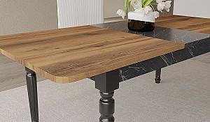 Set de masa si scaune Modalife Cross (6 scaune Cross Brown)