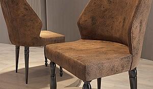 Set de masa si scaune Modalife Cross (6 scaune Cross Brown)