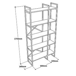 Etajera Trendy VG4-GE Marmura alba/Auriu