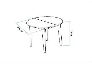 Masa Trendy Vina 139 Nuc (Maro)