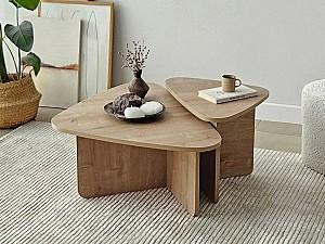 Masuta de cafea, reviste Trendy Ballare Set Stejar safir (Bej)