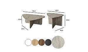 Masuta de cafea, reviste Trendy Ballare Set Travertin