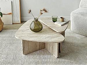 Masuta de cafea, reviste Trendy Ballare Set Travertin