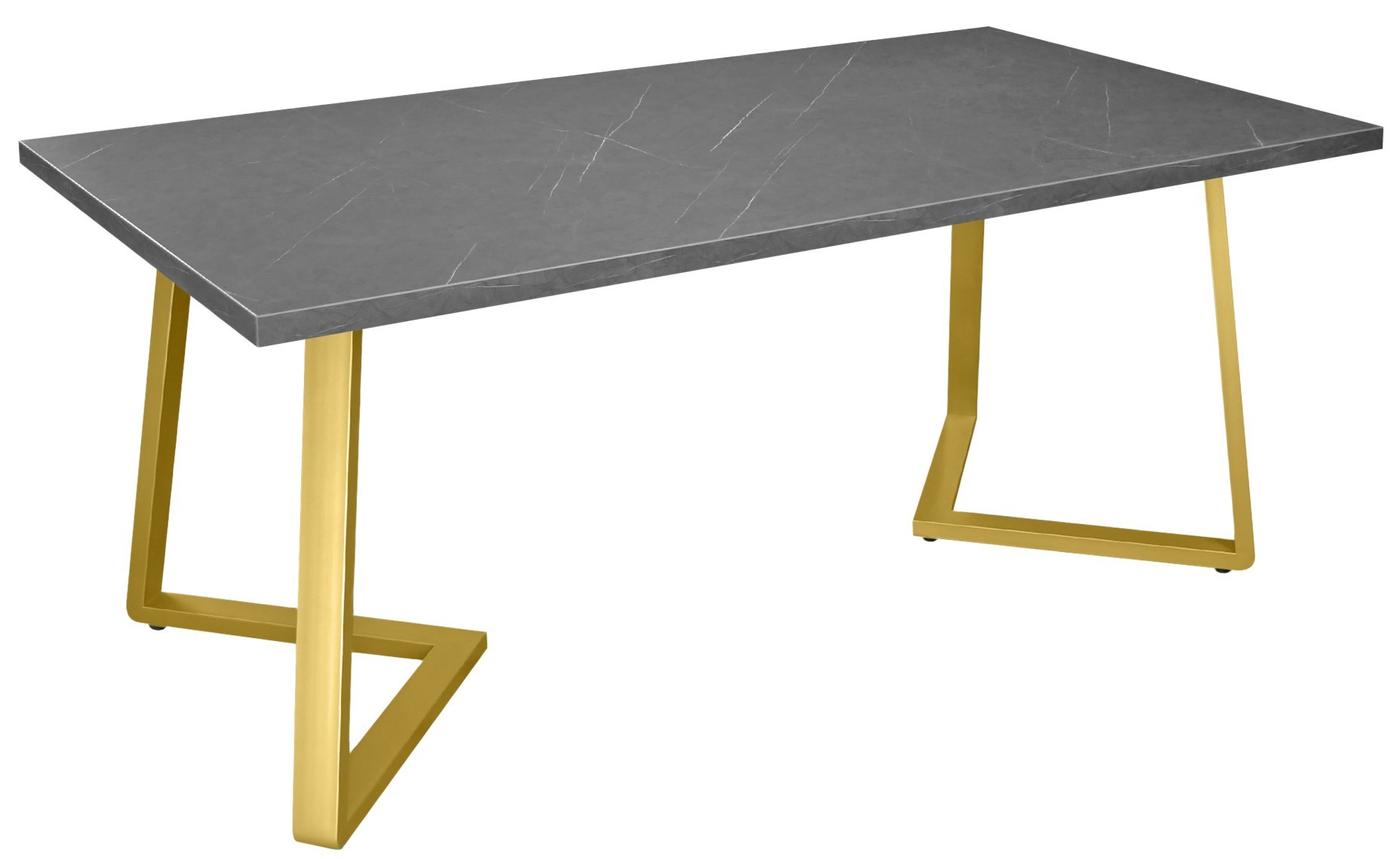 Masa DP Frida Marmură Neagră/Golden 1800×900