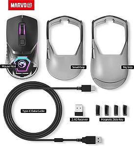 Mouse gaming MARVO Fit Pro G1W Black