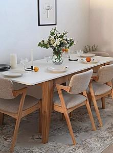 Masa Fabrik Home Crown Frasin Alb/Stejar Ewok(Bej)