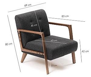 Fotoliu Trendy Kemer Gri inchis