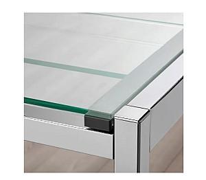 Masa IKEA Glivarp transparent, chrome 75/115x70 cm