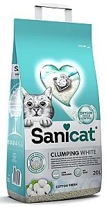 Asternut pentru litiere Sanicat CLUMPING WHITE FRAGRANCE FREE 20L