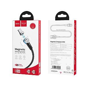 USB сablu HOCO USB to Type-C Magnetic S8 2.4A 1.2m Black