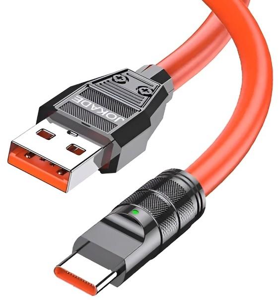 USB сablu Jokade USB-A to Type-C 5A 1M JA026 Orange