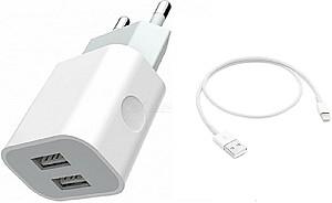 Incarcator telefon Jokade Wall Charger with Cable USB to Lightning Single Dual 5A Yiyue White