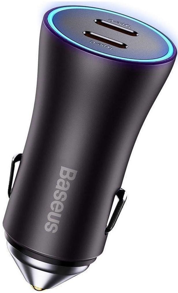 Incarcator auto Baseus Golden Contactor Pro 2*Type-C 40W Grey