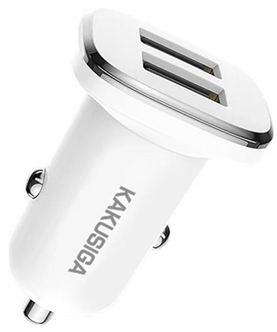 Incarcator auto Ksiga 2.4A KSC-565 Ruitu White