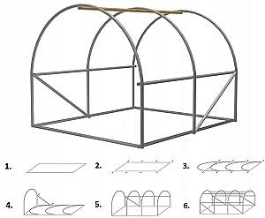 Seră de tip tunel GardenLine TUN5545 2x2x2m