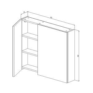Dulap de baie Bayro Dorado 800 (95901)