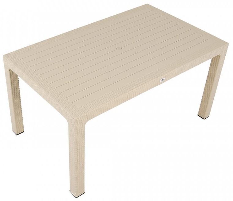 Masa de gradina Sonmez Elit Rattan 90x150 Bej