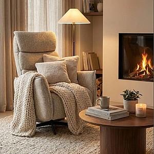 Fotoliu reclainer DP Mavio ROF-019 Beige (Royal Boucle Natural)