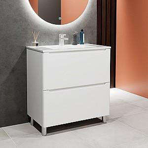 Dulap sub lavoar Bayro Bergamo Alb Mat 800