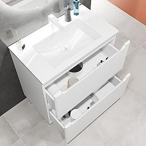 Dulap sub lavoar Bayro Bergamo Alb Mat 800