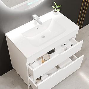 Dulap sub lavoar Bayro Teona Alb Mat 1000