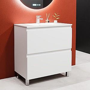 Dulap sub lavoar Bayro Wings Alb Mat 800