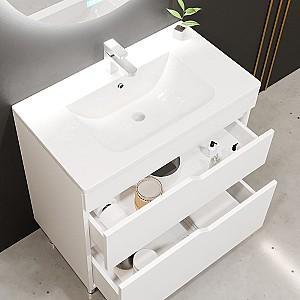 Dulap sub lavoar Bayro Teona Alb Mat 800