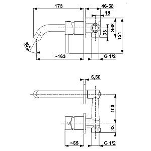 Baterie pentru lavoar Armatura Moza PVD Gun Metal