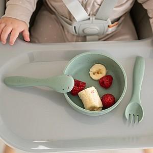 Set de tacimuri Kikka Boo Platinum Silicone Sage (2 elemente)