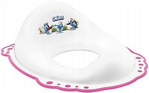 Сolac wc copii Maltex The Smurfs White/Pink (2 componenete)