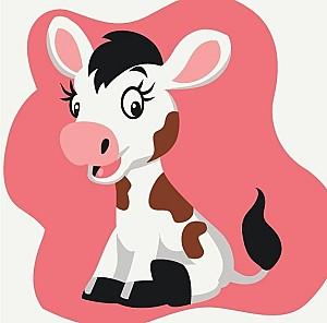 Tablou pe numere BrushMe Văcuța bunicii (MBS039)