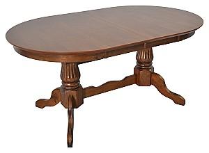 Set de masa si scaune Evelin HV-33V Burnish Oak + 6 scaune Deepa R Burnish Oak / Ekea12 Dark Brown