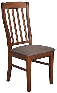 Set de masa si scaune Evelin HV-29V Burnish Oak + 4 scaune Wenyi Burnish Oak / Ekea12 Dark Brown