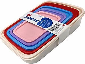 Set de recipiente alimentare Zambak Plastik Z654