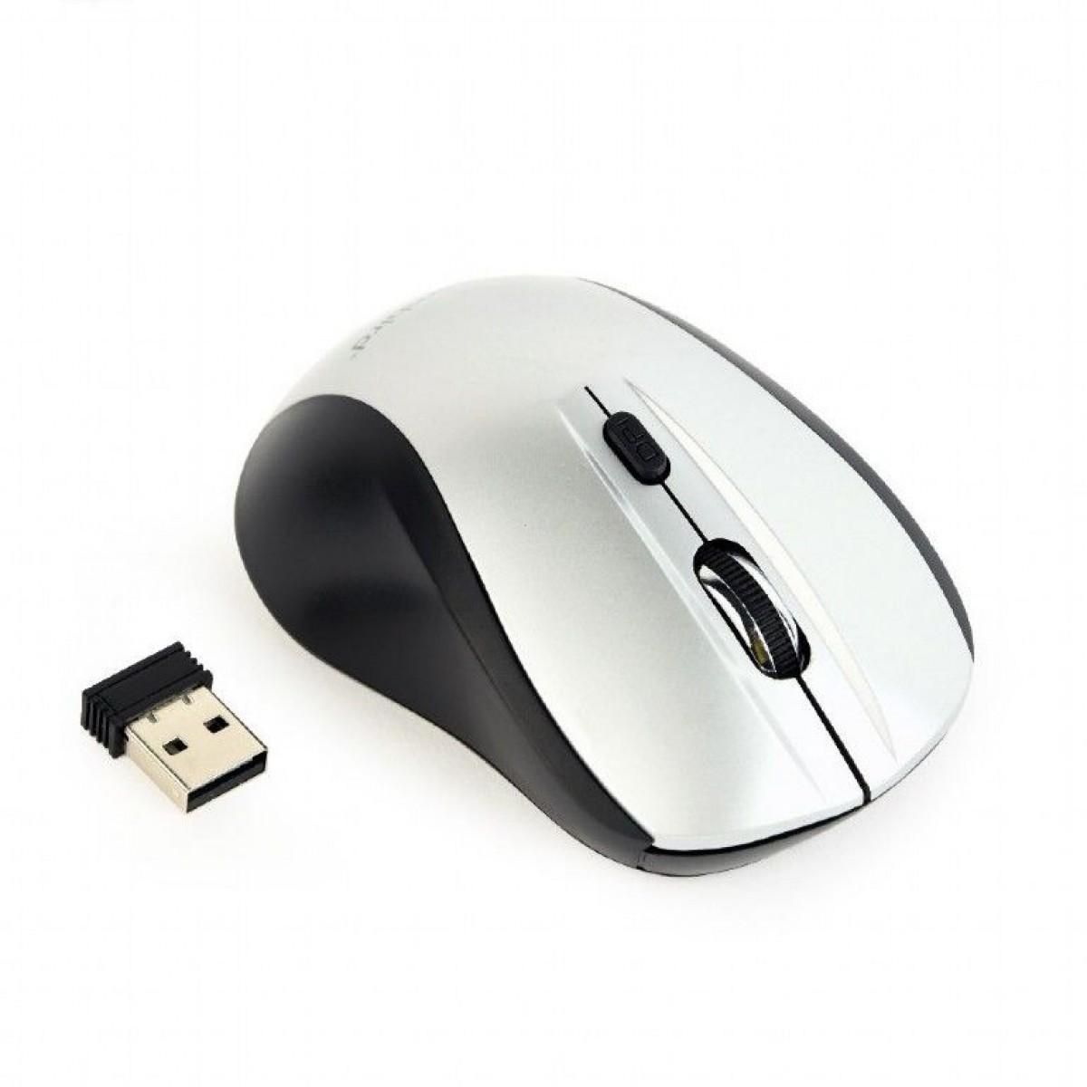 Mouse Gembird MUSW-4B-02-BS Black/Silver