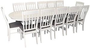 Set de masa si scaune Evelin HV-33V White + 12 scaune Wenyi White / NV-10WP Grey